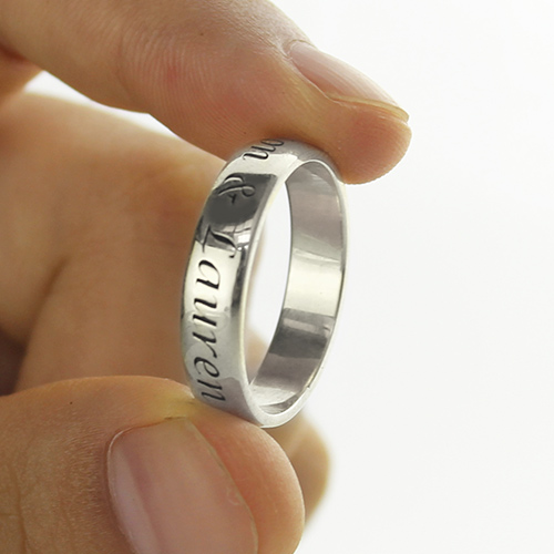 Personalized Promise Name Ring Stainless steel Upload