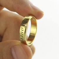 Engraved Promise Name Ring