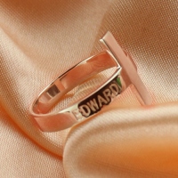 Custom Engraved Name Ring Cross Ring Rose Gold Plated 925 Silver