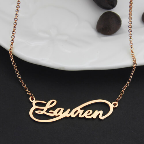 Personalized Infinity Style Name Necklace Gift for Her