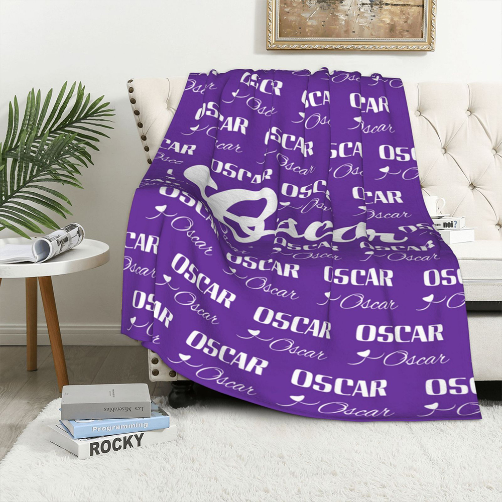 Personalized Pet Name Blankets, Soft and Plush Flannel Blanket Gift