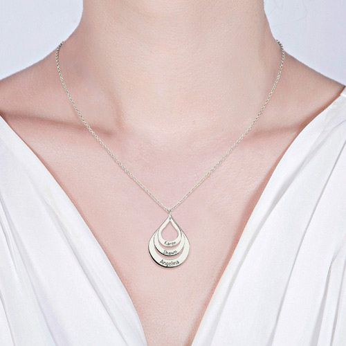 silver necklace for mothers