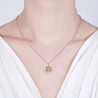 engraved monogram necklace