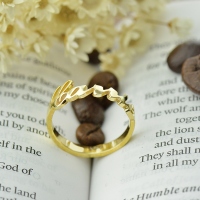 Custom Carrie Name Rings 18k Gold Plated