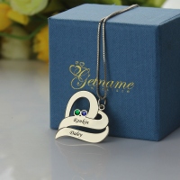 Two Hearts Forever One Necklace Sterling Silver