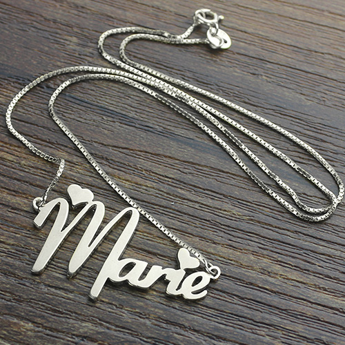 Personalized Cute Name Necklace Sterling Silver