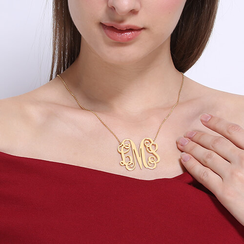 XL monogram necklace