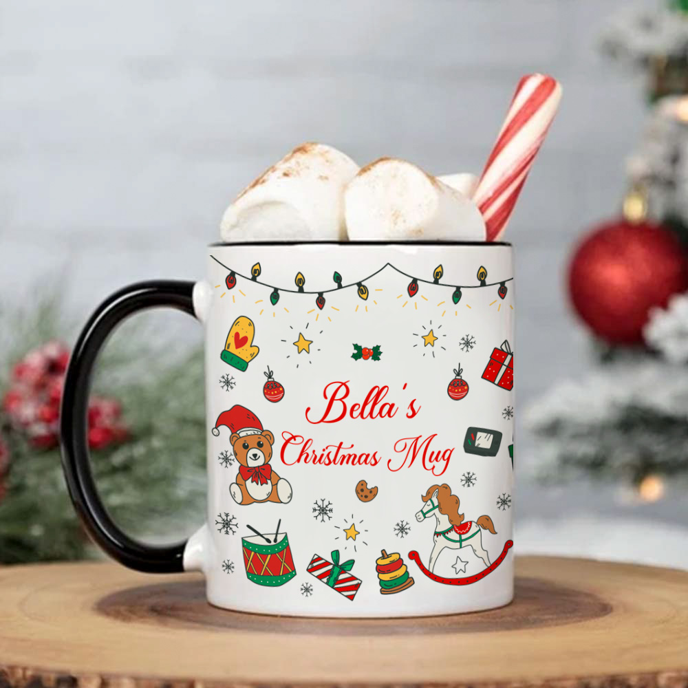 Personalised Name Mug Custom Christmas Movie Mug Holiday Gifts Hot Chocolate Mug cup