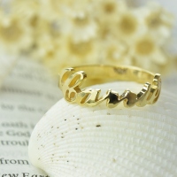 Custom Carrie Name Rings 18k Gold Plated