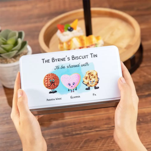 Personalized Name Biscuit Tin, Cookie Image Biscuit Tin, Goodie Tin,  Storage Tin, Gift for Grandma/Grandpa/Nanny/Mom/Dad