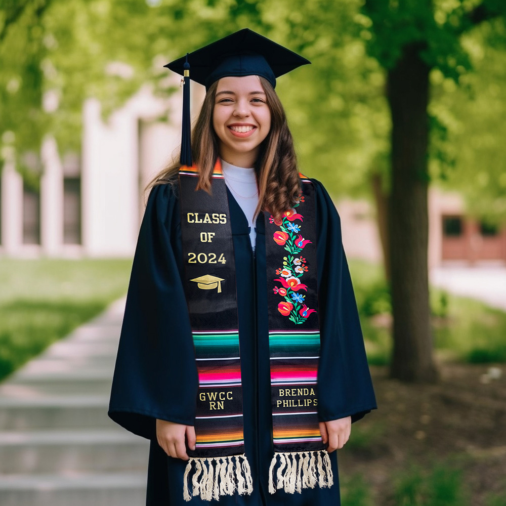 Personalized Mexico Graduation Stole Class of 2024, Mexican Graduation Sash,High School College University Custom Graduation Gifts