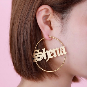 Personalized Name Hoop Earrings