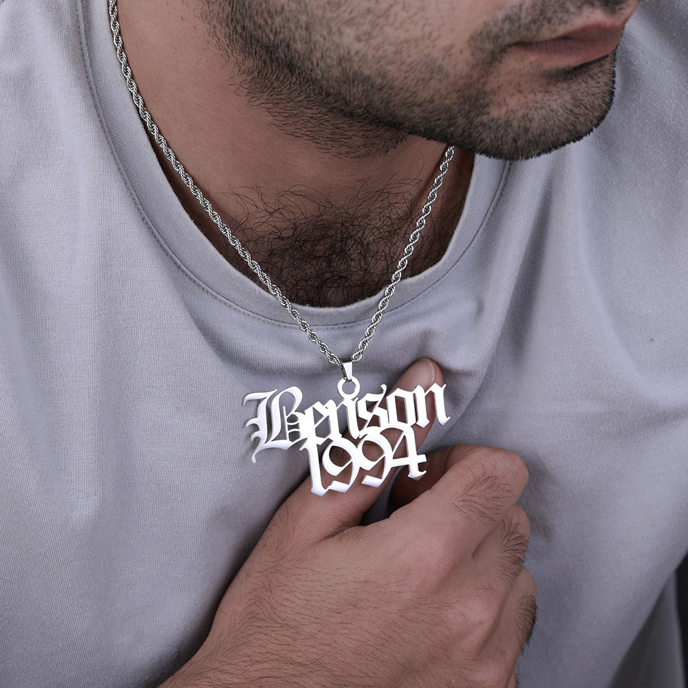 Personalized Hip Hop Name Necklace for Man