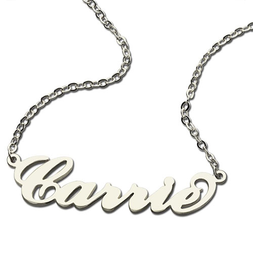 Personalized Carrie Name Necklace Sterling Silver