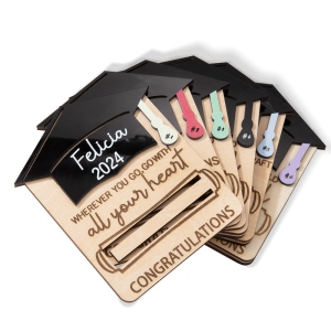 Personalized Graduation Money&Gift Card Holder, Graduation Quotes, Graduation Money Holder, Wooden Card Box, Graduation Gift for Graduates/Students