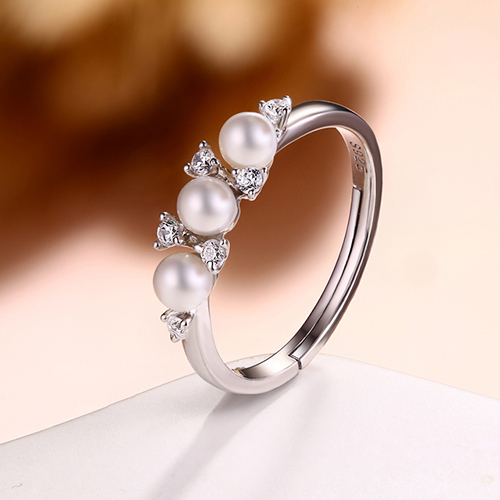 Fashion Pearls Ring Size Adjustable 69 Women Ring
