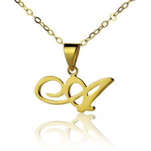 Personalized Letter Necklace 18K Gold Plated