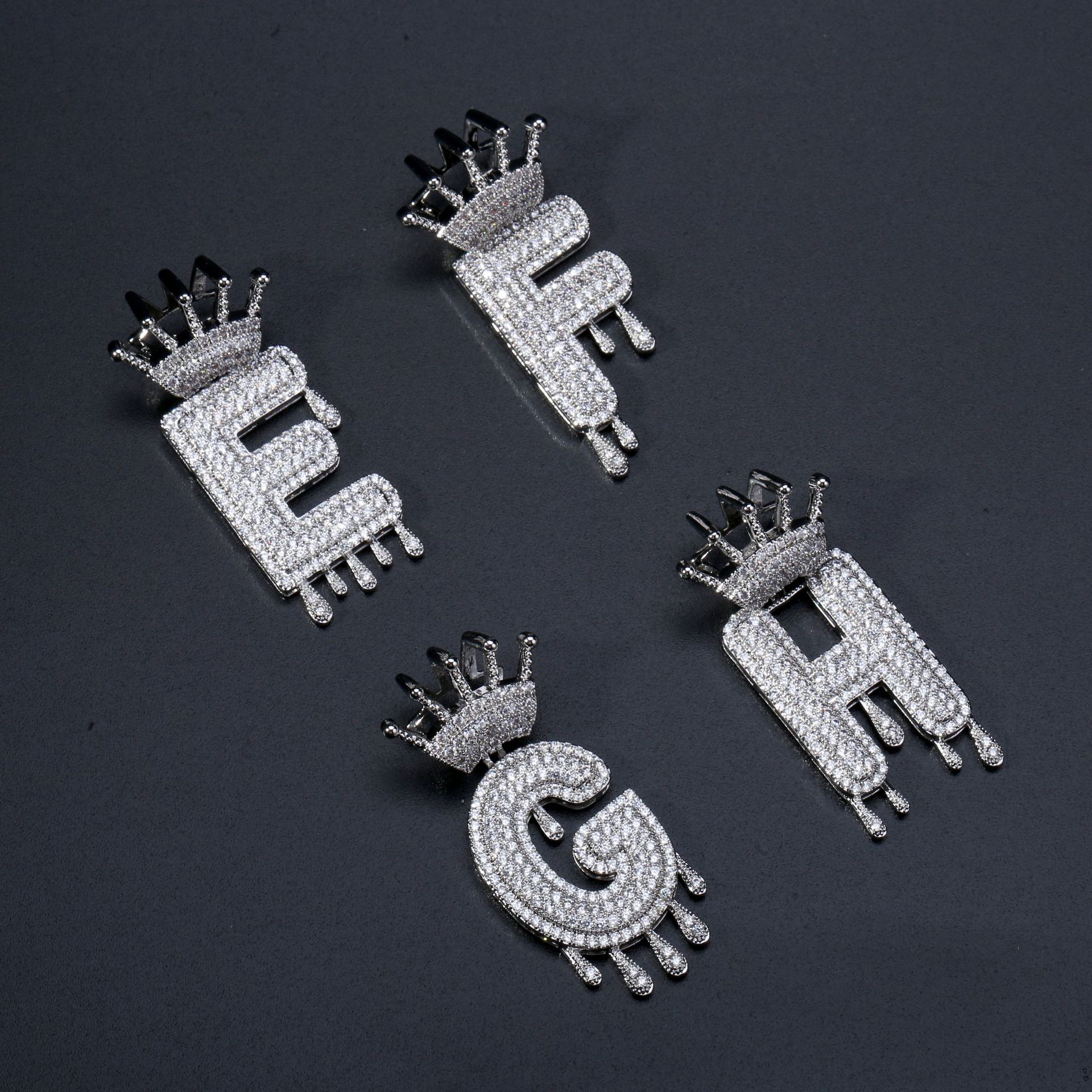 Custom Hip Hop Letter Necklace Initial Pendant Necklace