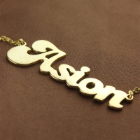 Gold Banana Name necklace