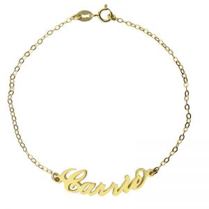 Carrie Name Bracelet in Stainless Steel