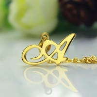 Gold Initial Necklace