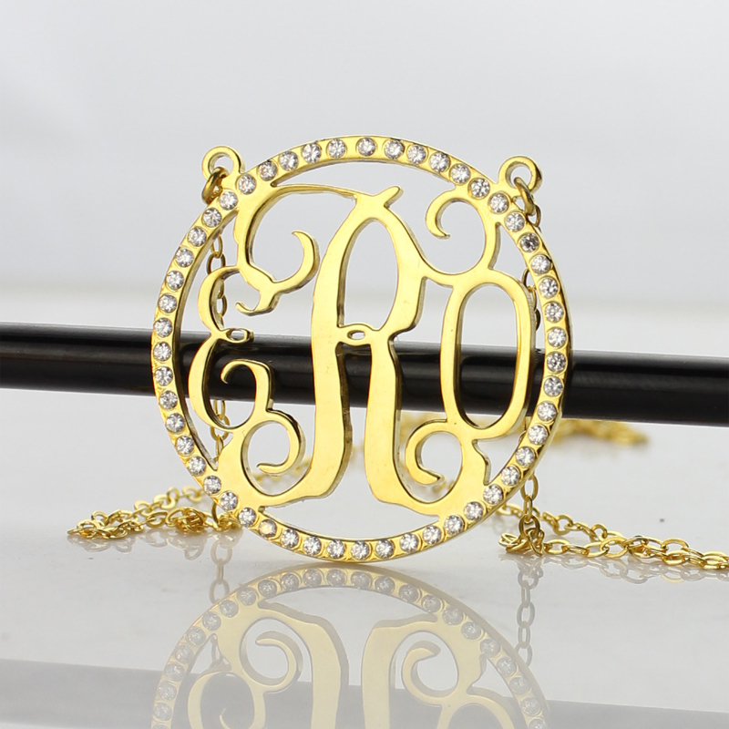 Gold Monogram Necklace