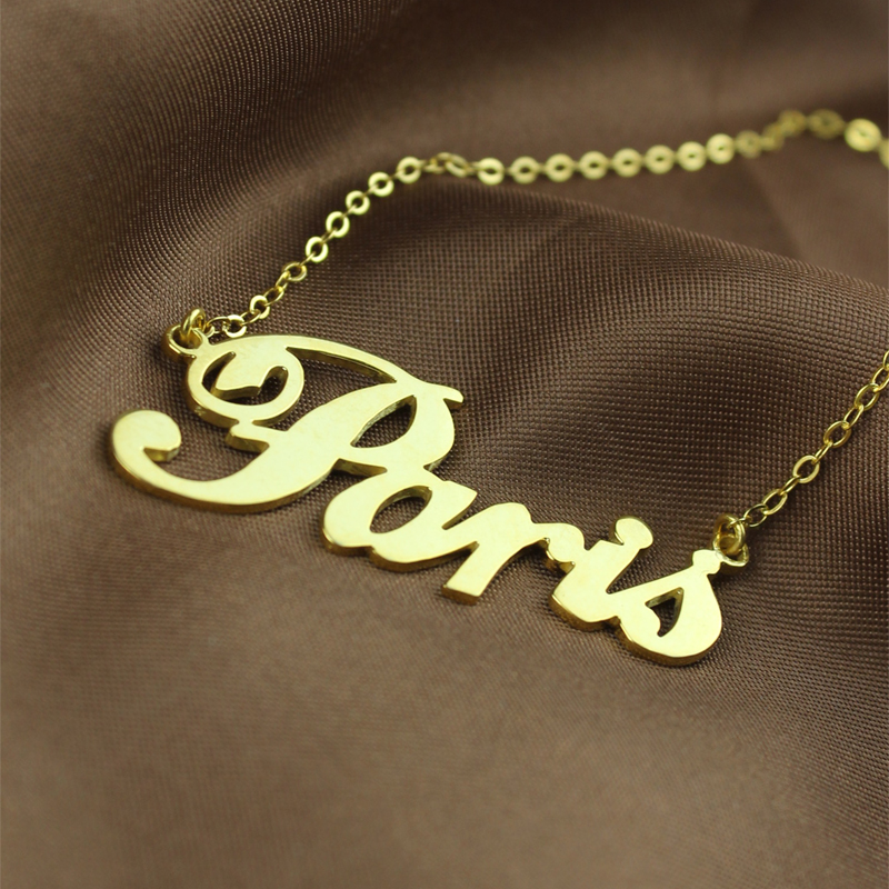 Gold Name Plate Jewelry