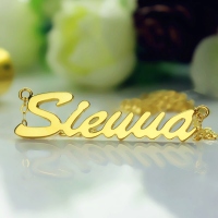 Gold Necklace with Name