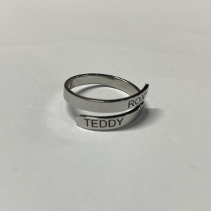 Personalized Double Name Ring Gift Sterling Silver Upload