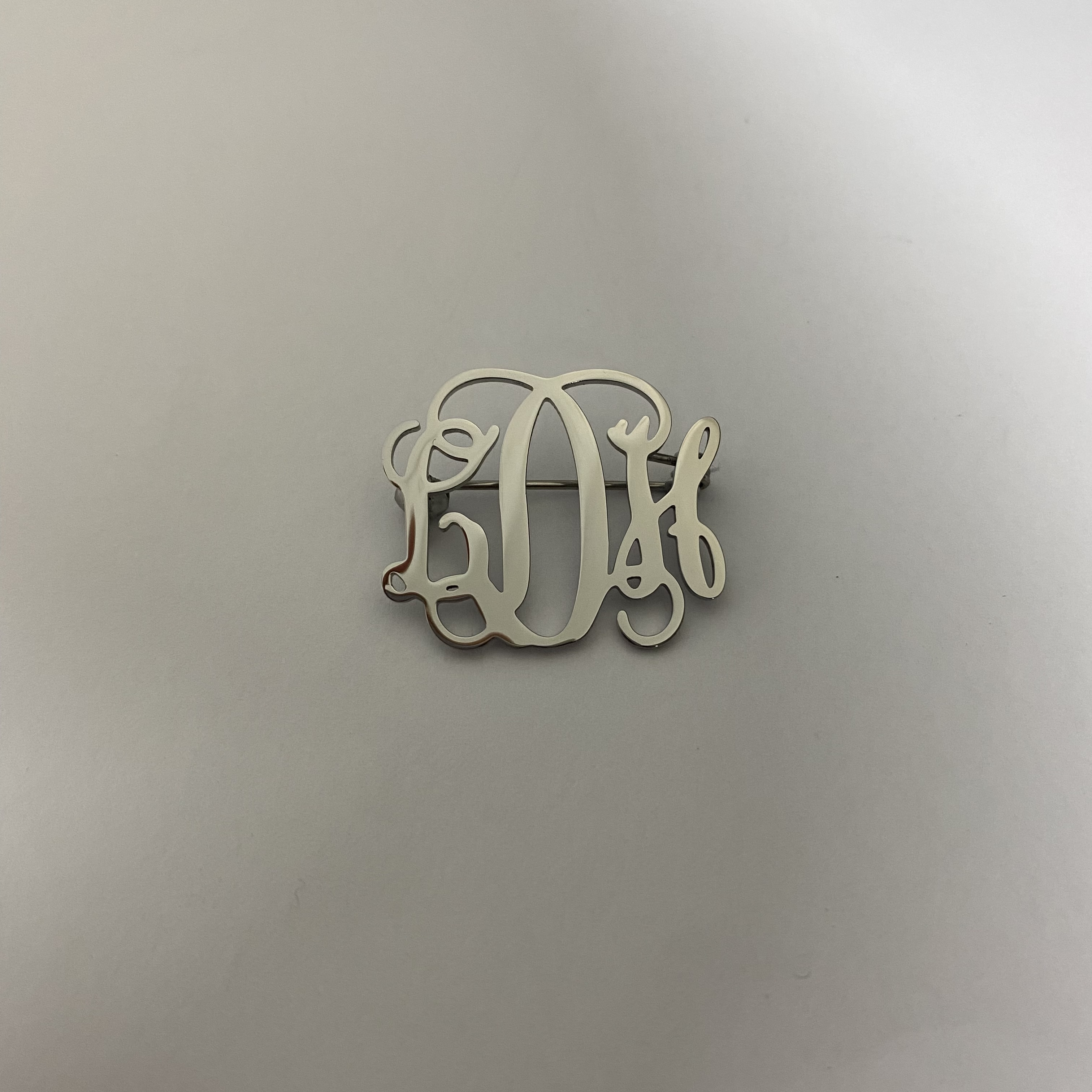 Personalized Initial Name Lapel Pin Monogram Stainless Steel