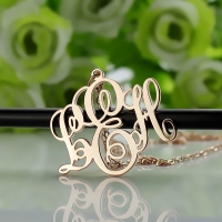 Lace Monogram Necklace