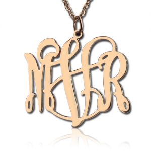 Taylor Swift Personalized Monogram Necklace Rose Gold