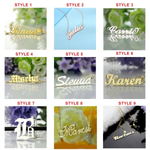 Personalized Name Necklace Stainless Steel