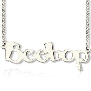 Personalized Letter Name Necklace Sterling Silver