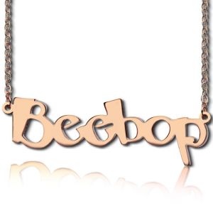Personalized Kids Name Necklace Rose Gold