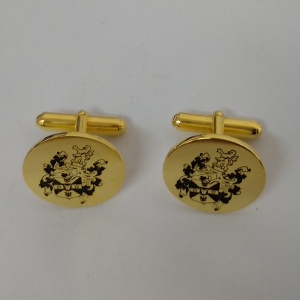 Cool Men's Customized Cufflinks 18k Gold Plated