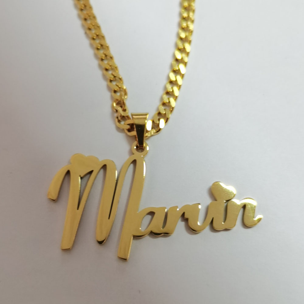 Personalized Name Necklace Stainless Steel