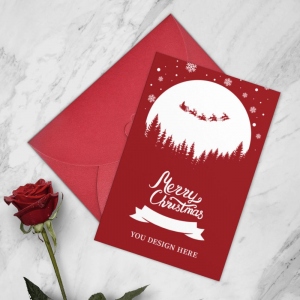 Holiday Greeting Card with Pearl Paper