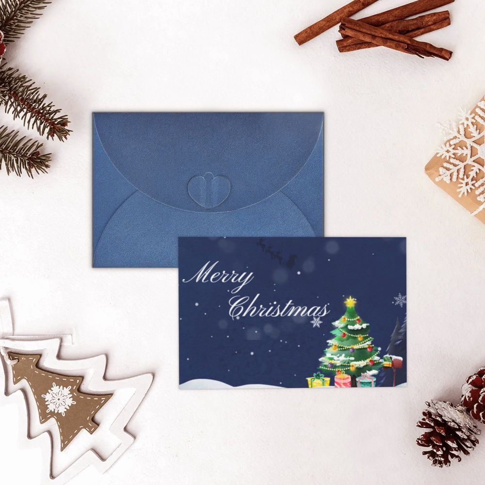 Holiday Greeting Card with Pearl Paper