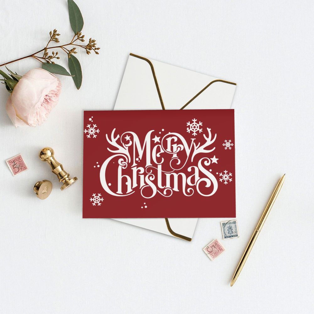 Gold-edged Pearlescent Paper Greeting Card