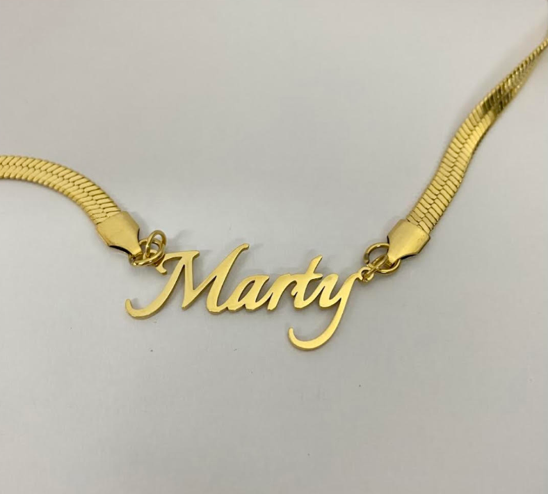 Personalized Name Necklace Anklet in Stainless Steel