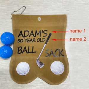 Personalized Name Golf Ball Sacks, Gift for Men/Father/Husband