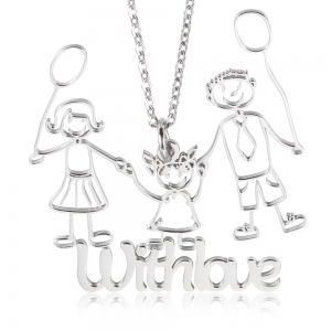 Personalized Graffiti Photo Painting Necklace Stainless Steel
