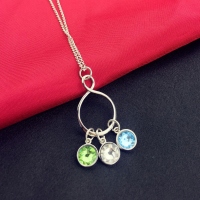 Personalized Birthstone Infinity Charm Necklace