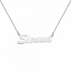 Sterling Silver Sienna Style Name Necklace