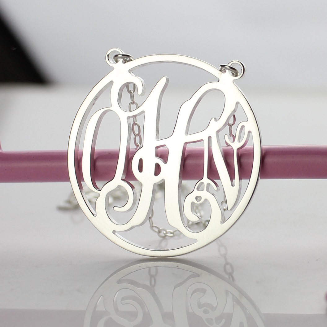 Sterling Silver Monogram Pendant
