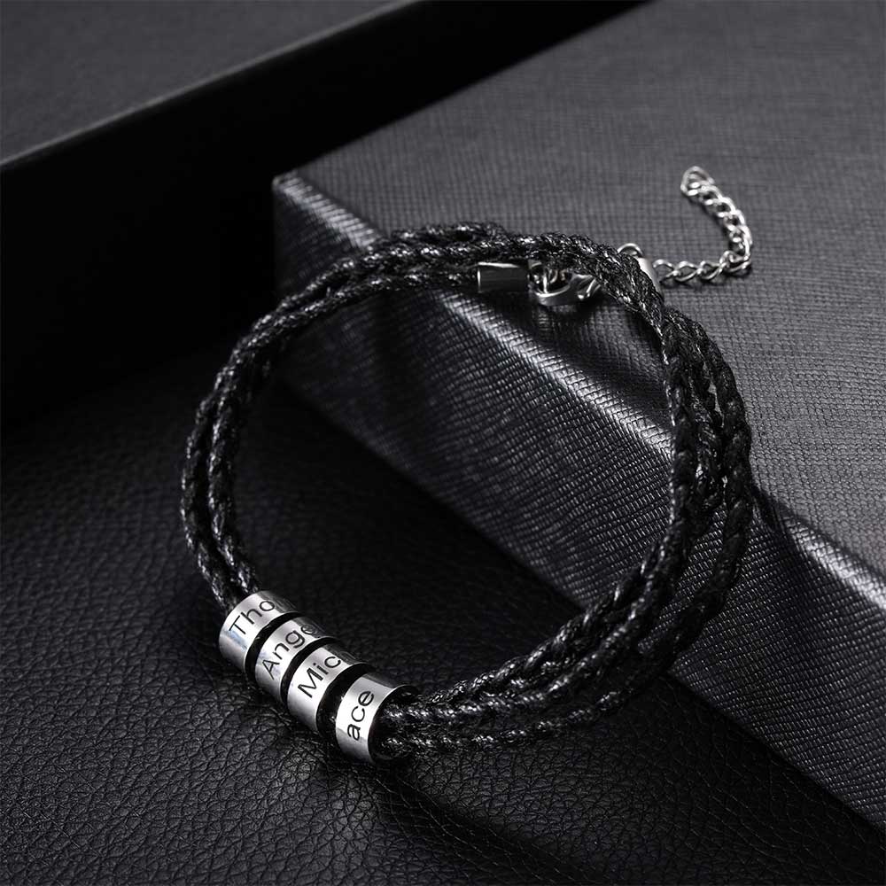 Bracelet Beads Without Lettering Engraved