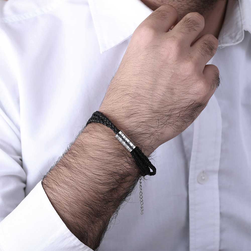 Bracelet Beads Without Lettering Engraved