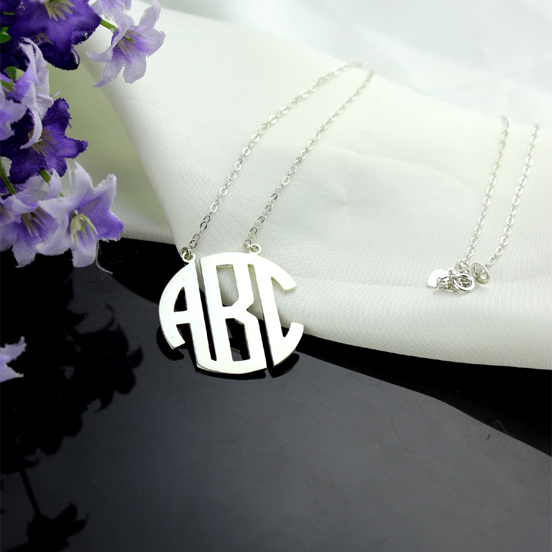 White Gold Monogram Pendant