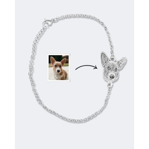 Custom Cat Dog Photo Engraved Bracelet
